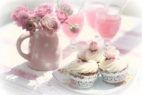 Картинки хорошего дня самые нежные sweet cupcake arrangement, bridal shower, bridal tea Rose cupcakes, Yummy cupcak