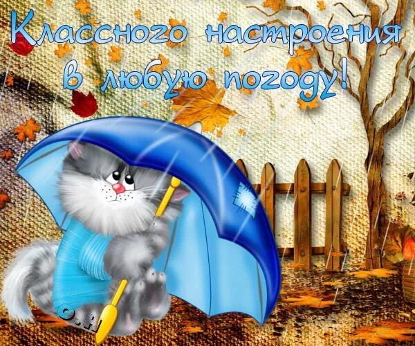 Картинки хорошего дня в любую погоду осенние Открытка Классного настроения в любую погоду