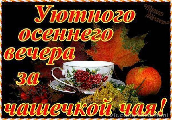 Картинки хорошего вечера осенние красивые с пожеланиями ПРИВЕТСТВИЯ и ПОЖЕЛАНИЯ, открытки на каждый день. - 6 сентября 2020 в 19:27