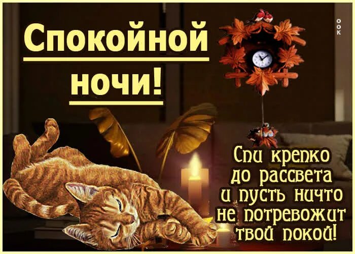 Картинки хороший вечер позитивный спокойной ночи Картинка спокойной ночи спи крепко- Скачать бесплатно на otkritkiok.ru