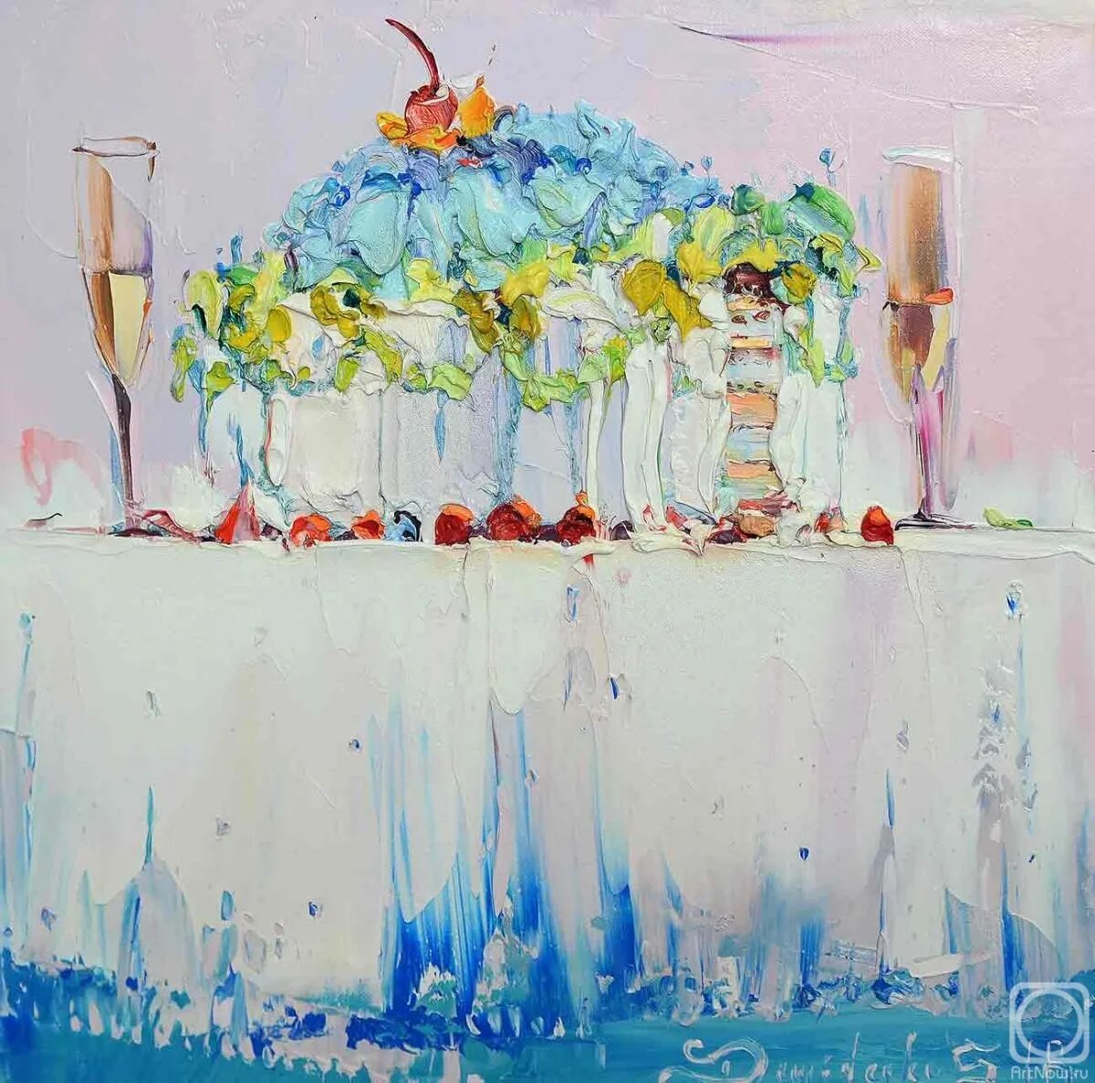 Картинки художников с днем рождения женщине Painting "Untitled" - buy on ArtNow.ru