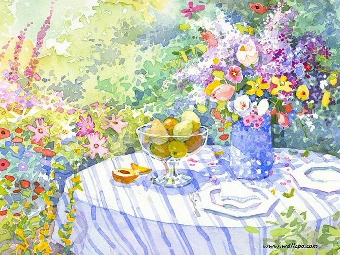 Картинки художников с днем рождения женщине Pin on Paintings And Illustration