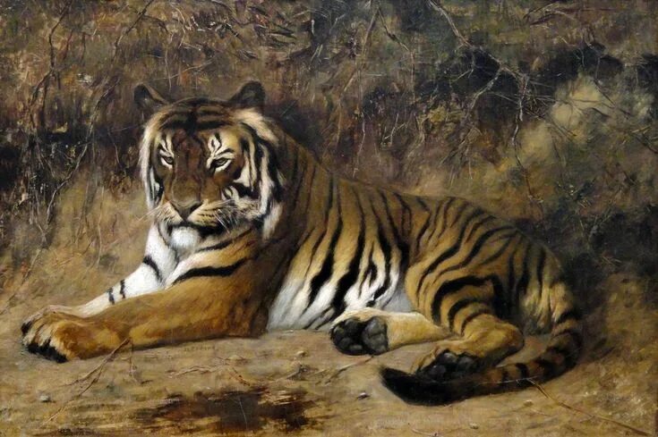 Картинки художников животные ЖАН-ЛЕОН ЖЕРОМ (JEAN-LON GEROME), 1824-1904. Tiger painting, Oil painting reprod