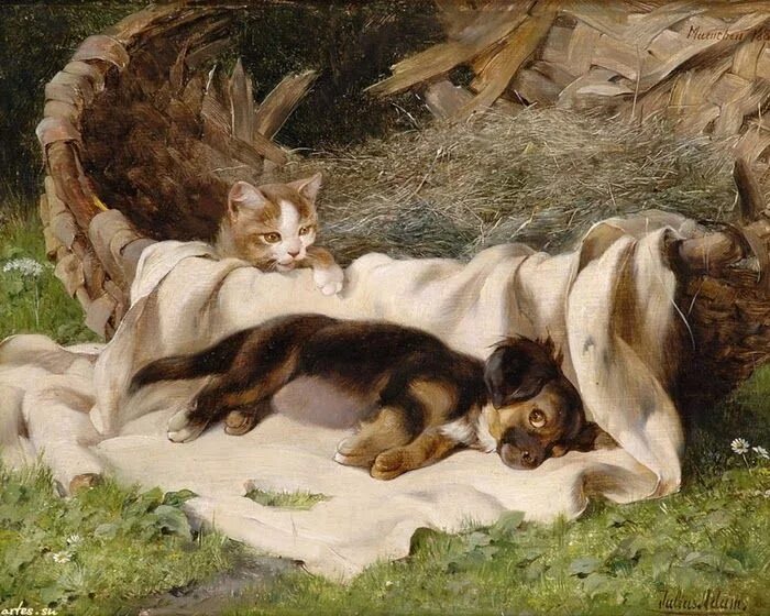 Картинки художников животные Мир искусства в живописи: Julius Adam (1826-1874) Animaux, Peinture, Art animali