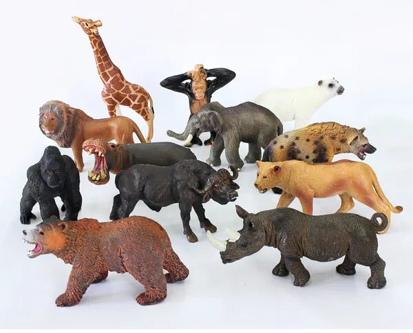 Картинки игрушечные животные Набор фигурок Африка животные, 12 предметов - купить с доставкой по выгодным цен