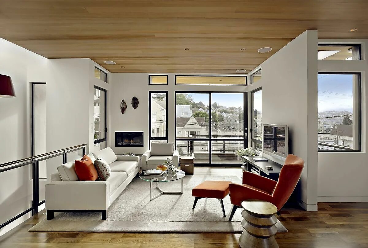 Картинки интерьера квартиры Bernal Heights Residence by SB Architects Small living room design, Small apartm