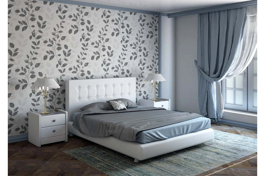 Картинки интерьера обои в спальню Кровать Konkord Elegant 180х200 см c подъемным механизмом - купить в Москве по ц