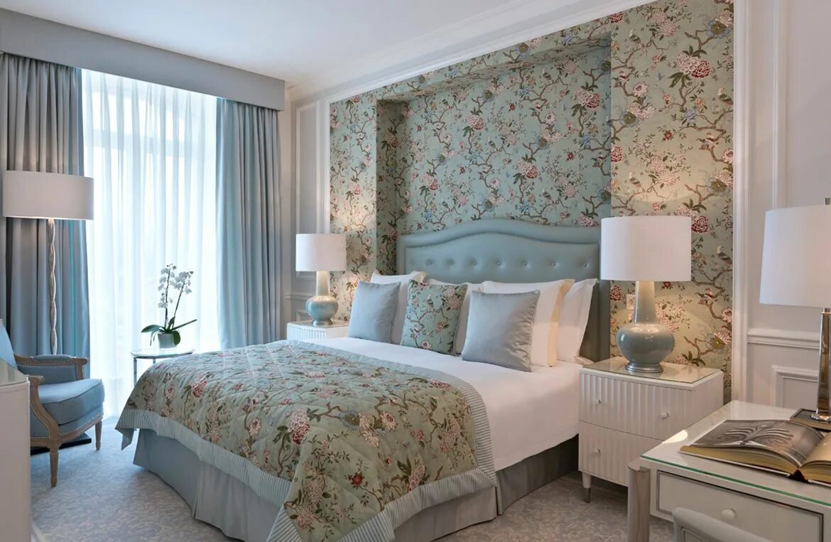 Картинки интерьера обои в спальню Beau-Rivage Palace Hotel Lausanne - Интерьеры спальни, Красивые спальни, Интерье