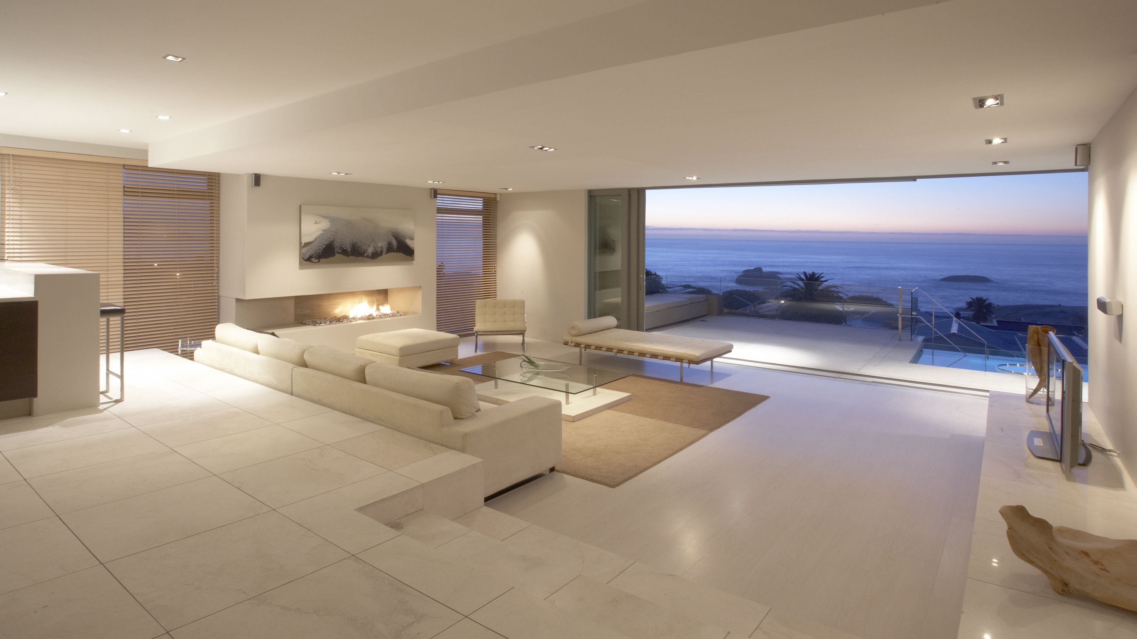 Картинки интерьера скачать бесплатно Download wallpaper 3840x2160 balcony, sofas, interior design, apartment, room, s