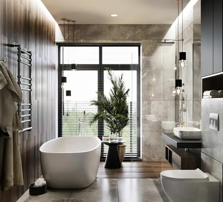 Картинки интерьера ванной комнаты Pin by Viktoriia Yuvkhimenko on #bathroom Bathroom design styles, Modern bathroo