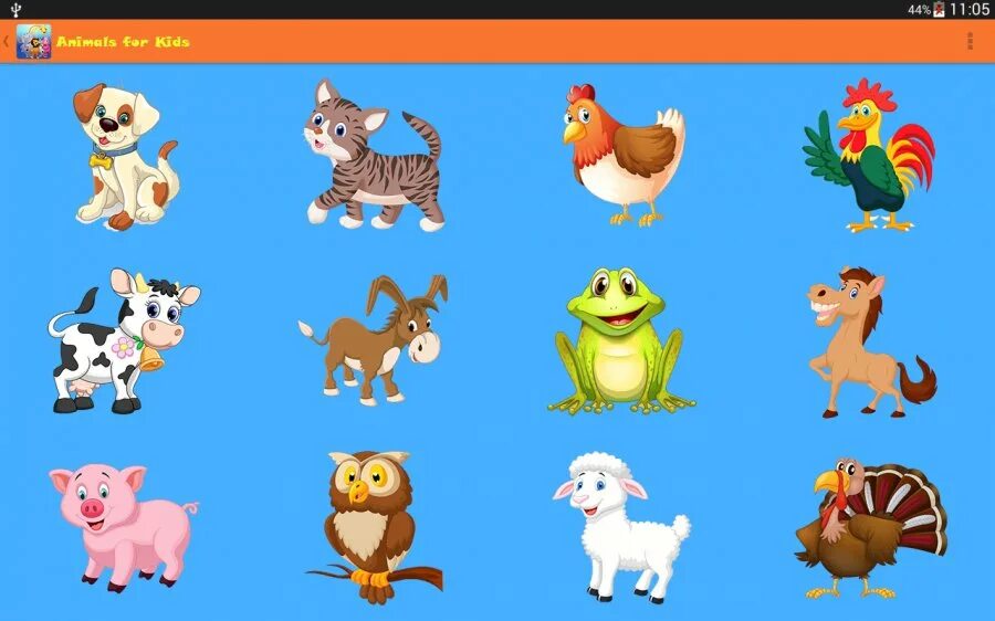 Картинки изучение животных Hewan untuk Anak-anak Android Apl APK (gr.blogspot.feasyapps.animalsforkids) ole