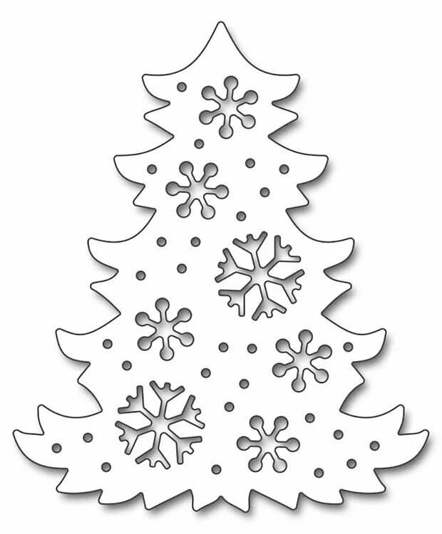 Картинки к новому году для вырезания Penny Black Snowflake Tree Creative Dies Decorazioni natalizie fatte a mano, Art