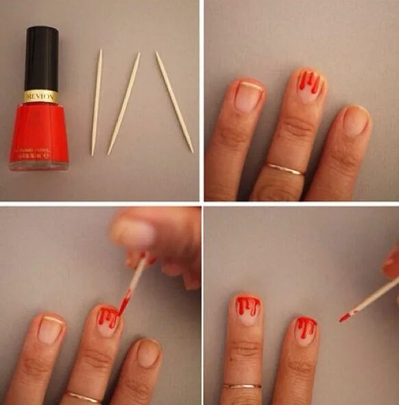 Картинки как накрасить ногти Halloween Nails! Perfect for a zombie Nail tutorials, Blood nails, Halloween nai