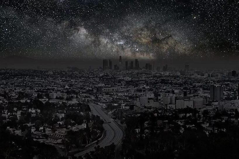 Картинки как выглядит город photographs of darkened cities by thierry cohen Light pollution, Los angeles at 