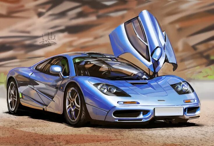 Картинки как выглядит машина ArtStation - McLaren F1, Aleksandr Sidelnikov Mclaren f1, Mclaren, Concept car d