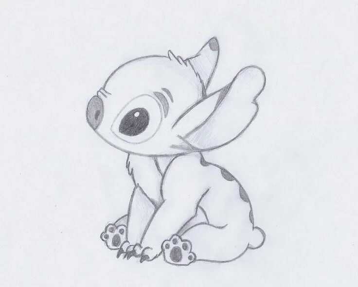 Картинки карандашом для срисовки животные милые Stitch drawing, Disney drawings sketches, Disney drawings