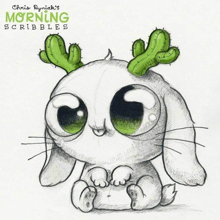 Картинки карандашом для срисовки животные милые Pin by pinksmudge on Chris Ryniak - Monsters Cute monsters drawings, Cute drawin