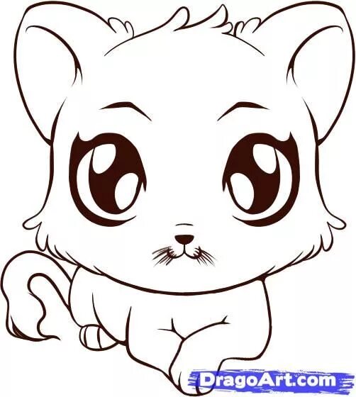 Картинки карандашом для срисовки животные милые How to Draw Cute Animals, Step by Step, Pets, Animals, FREE Online ... Cartoon d