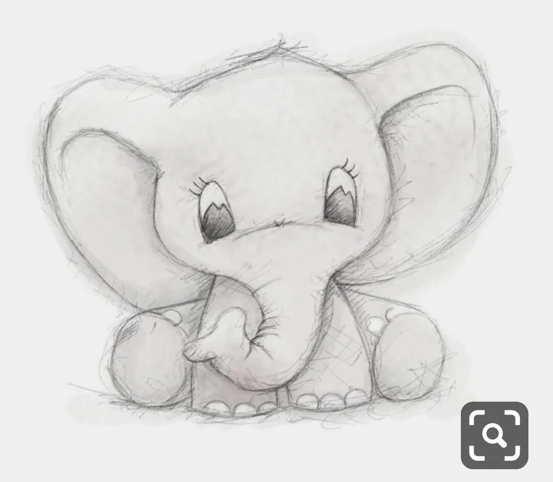 Картинки карандашом для срисовки животные милые Pin by Lori Lett on drawing Art drawings sketches, Elephant drawing, Animal draw