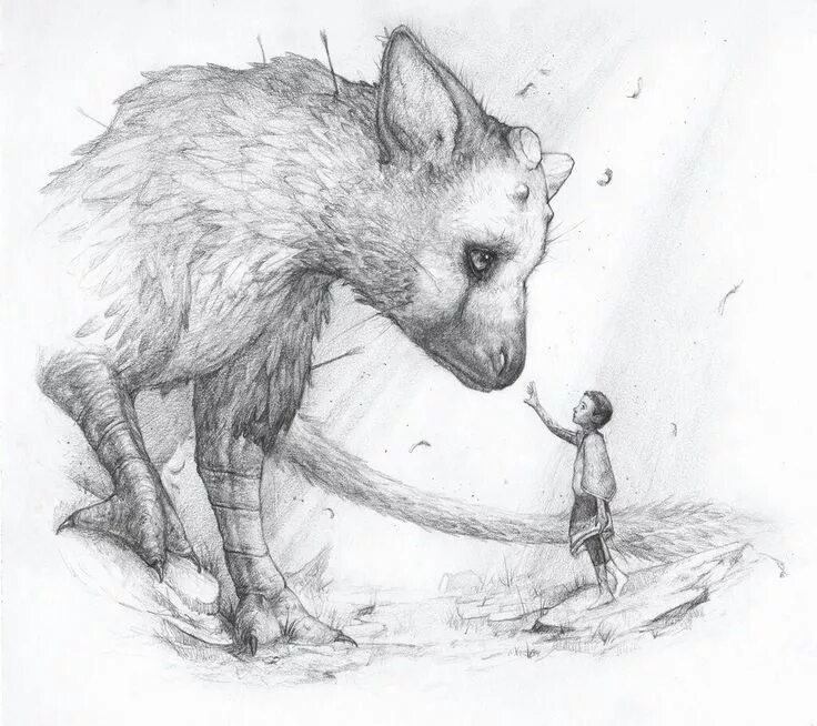 Картинки карандашом животные мистические Pin en The last guardian Criaturas fantásticas, Animales magicos, Ilustraciones