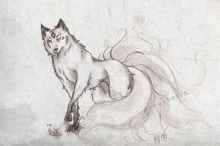 Картинки карандашом животные мистические Image result for kitsune fox art Fox artwork, Fox art, Spirit animal art