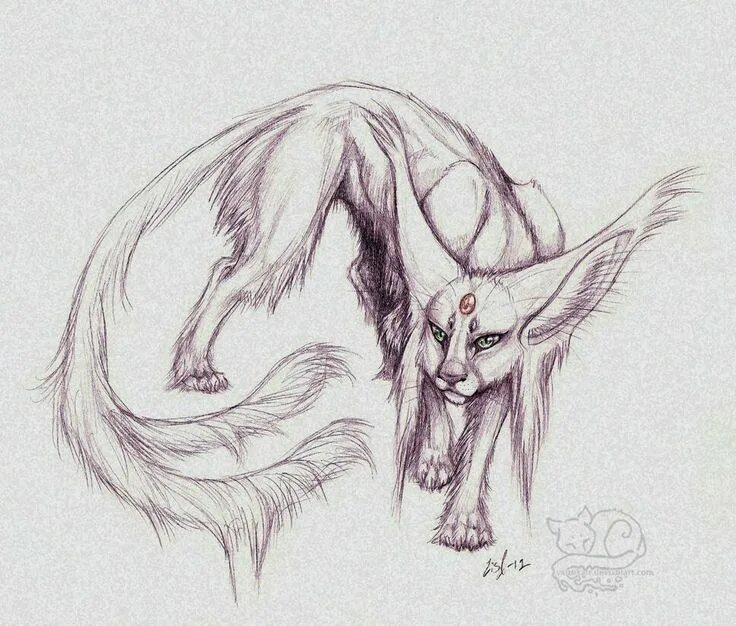 Картинки карандашом животные мистические Fantasy Creature Mythical creatures drawings, Drawings, Creature drawings