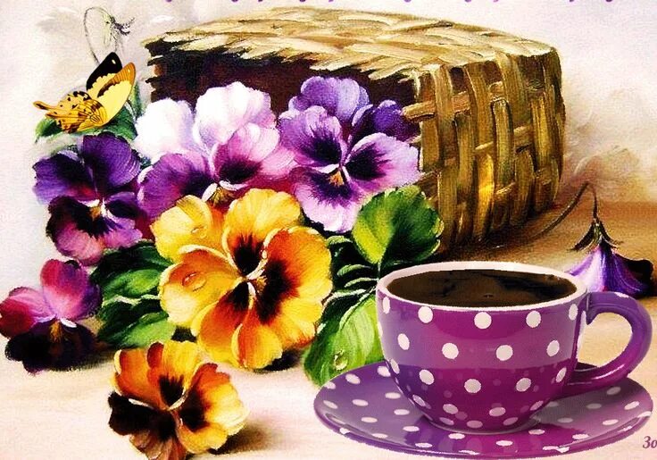 Картинки картину добрым утром красивые Pin von Francine Beve auf good morning Kaffeepause, Kaffee, Blumen