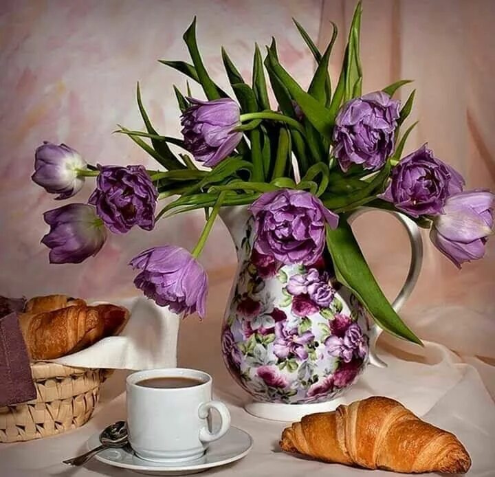 Картинки картину добрым утром красивые Pin on Coffee Flowers, Color splash purple, Good morning
