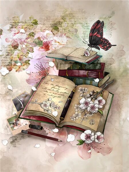 Картинки книги красивые для оформления маленькие животные/Алмазная вышивка/Живопись со стразами/Алмазная мозаика 40х50 