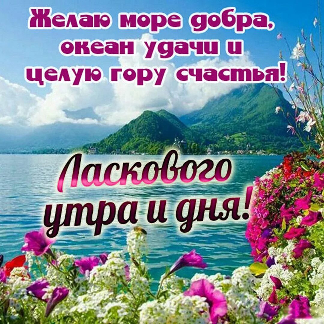 Картинки красивой природы с добрыми пожеланиями Картинка ласкового утра и дня пожелание