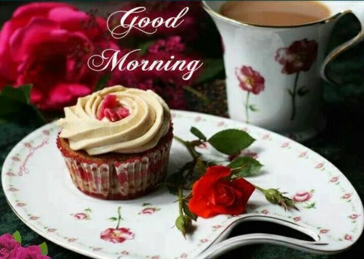 Картинки красивые доброе утро сладкие Pin on Coffee tea breakfast Good morning coffee, Sweet cupcakes, Food