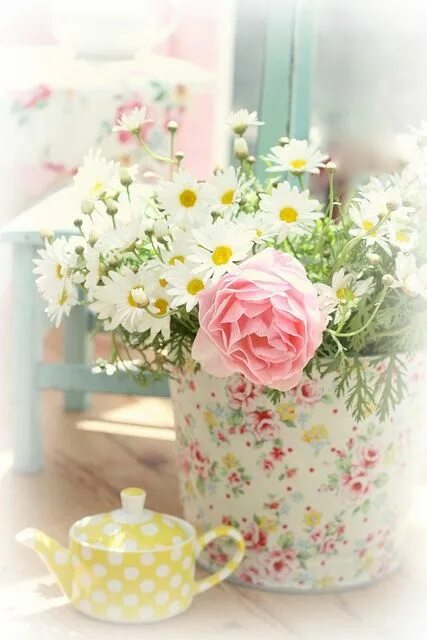 Картинки красивые необычные нежные с пожеланиями Depósito Santa Mariah: Flores Do Jardim! Flower arrangements, Daisy, Pretty flow