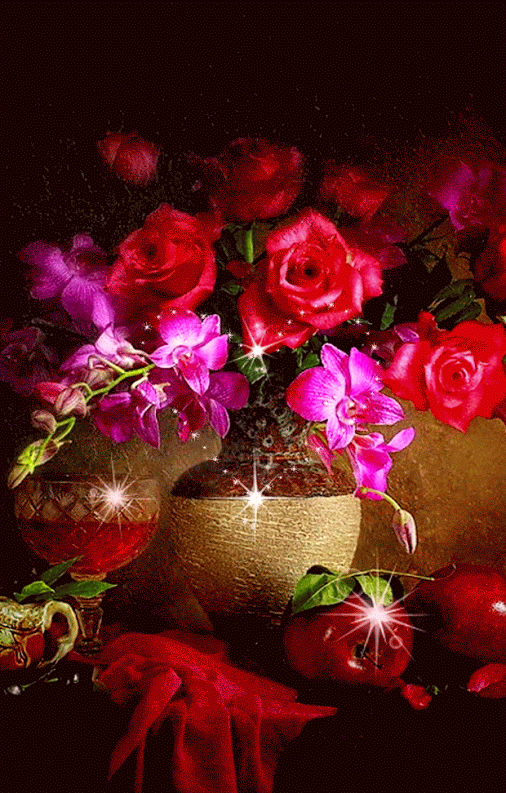 Картинки красивые разные добрый вечер 15+-+1 (506 × 793) Belles photos de fleurs, Gif fleurs, Dessin de roses