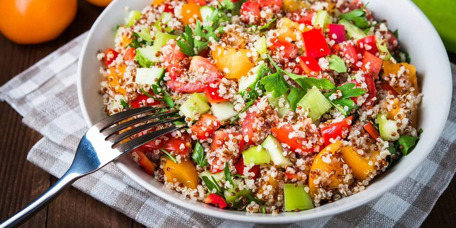 Киноа овощ фото Roast vegetable and quinoa salad