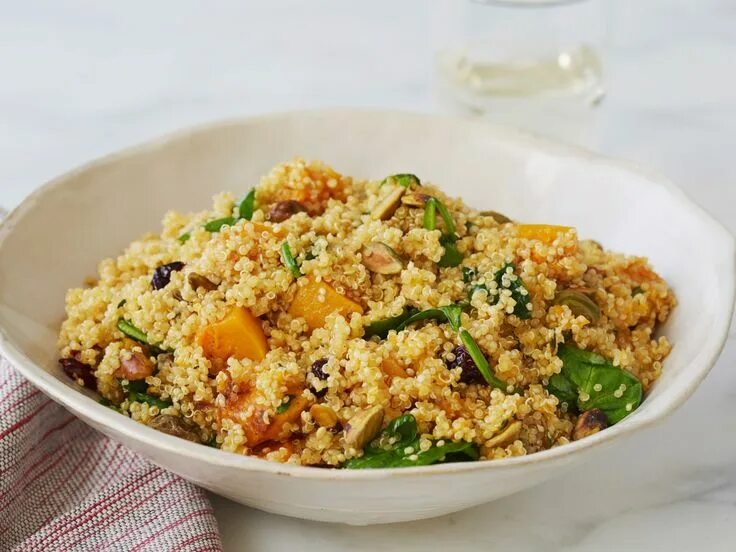 Киноа рецепты приготовления гарнира с фото Quinoa with Roasted Butternut Squash Recipe Food network recipes, Butternut squa