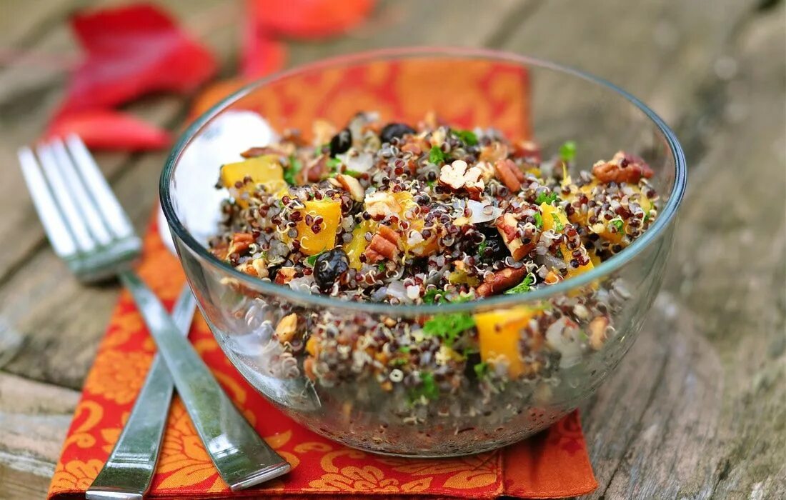 Киноа с тыквой рецепты приготовления с фото Black Quinoa and Roasted Pumpkin Salad Nourishing Meals ®