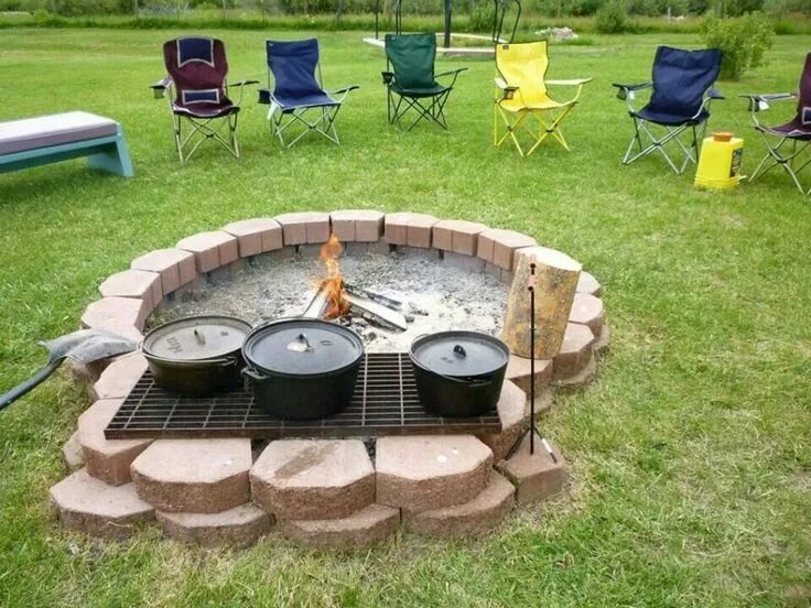 Костровая зона на даче своими руками 40 DIY Fire Pit Ideas - Stacked, Inground and Above Ground Designs Fire pit back