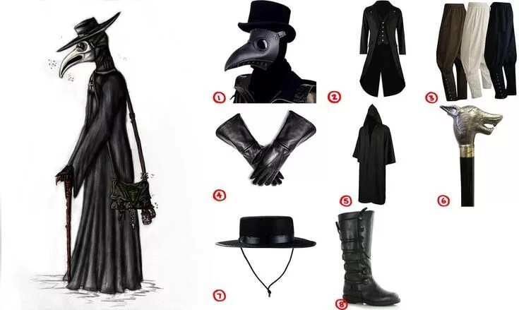 Костюм чумного доктора фото Plague Doctor Costume for Cosplay & Halloween Vestidos de catrinas, Doctor de la