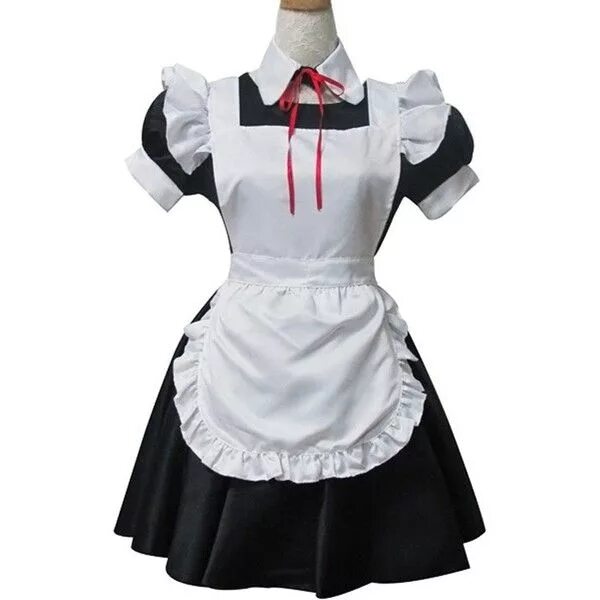 Костюм горничной женский для игры фото Women's Anime Cosplay French Apron Maid Fancy Dress Costume French maid fancy dr