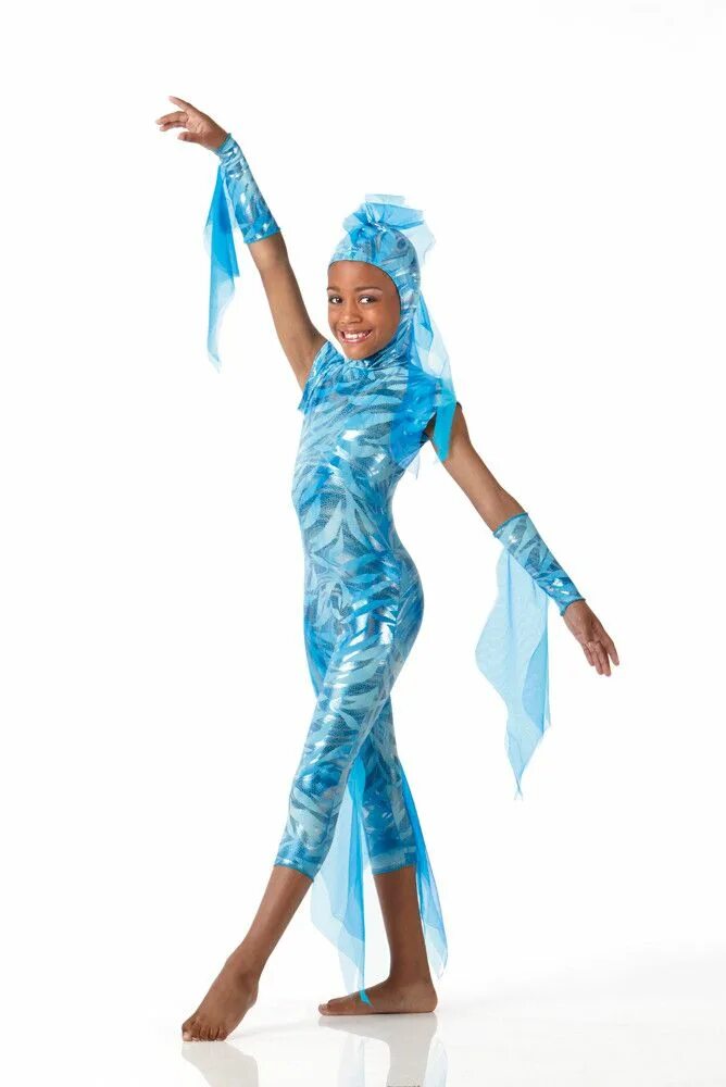 Костюм море фото UNDER THE SEA Capri Unitard & Sleeves Halloween Dance Costume Child Small & XS M