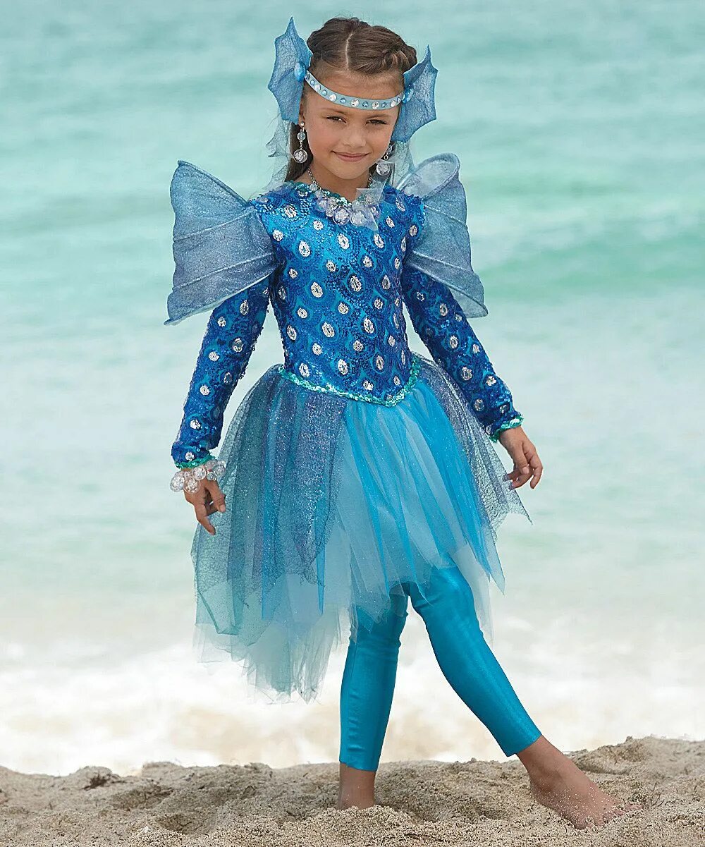Костюм море фото Bluefish Beauty Dress - Girls Fish costume, Fish costume kids, Sea creature cost