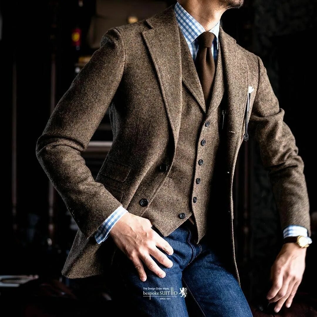 Костюм мужской английский стиль mens jeans and sneakers #MensJeans Mens fashion suits, Smart casual menswear