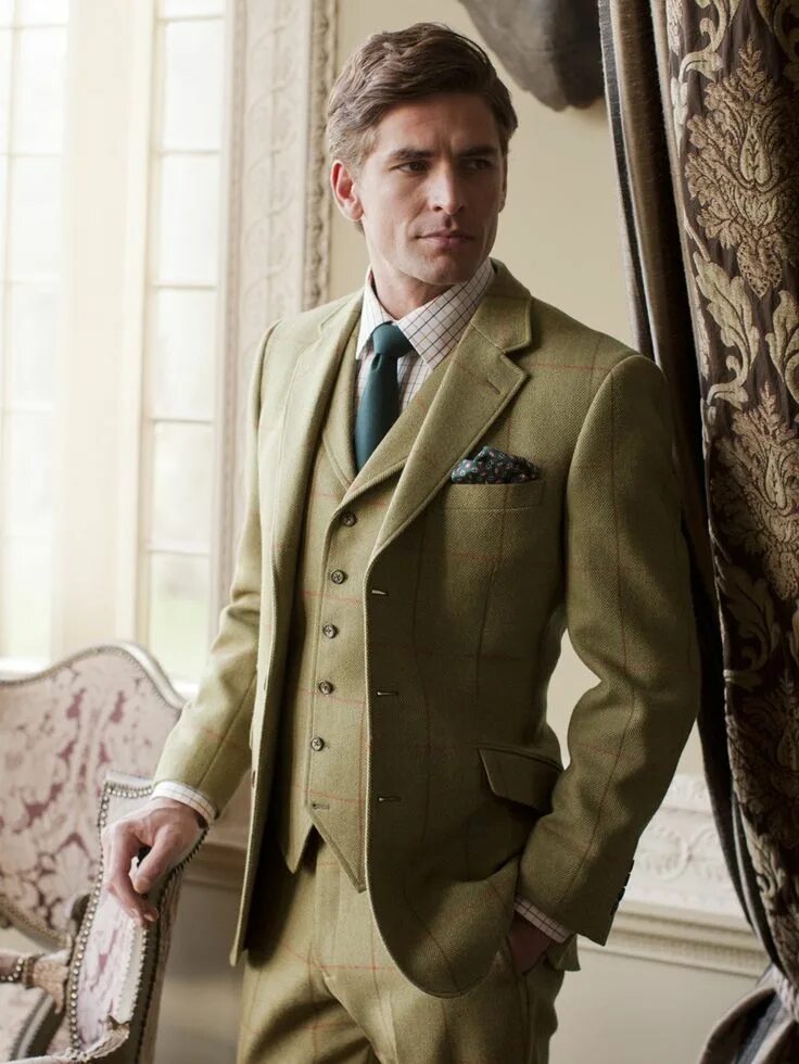 Костюм мужской английский стиль thesixthduke Mens outfits, Tweed suits, Green tweed suit