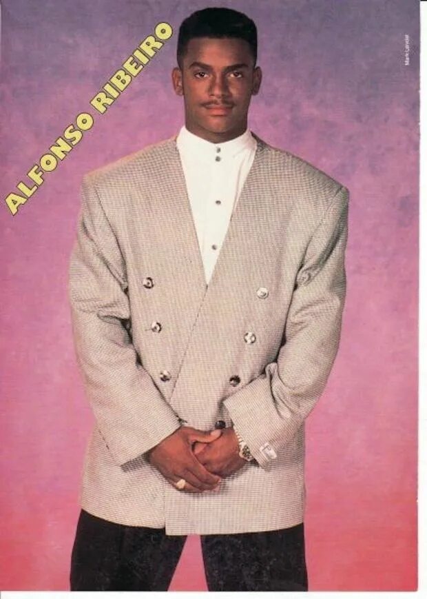 Костюм мужской стили 90 Alfonso Ribeiro about to ask you what you want to order: Alfonso ribeiro, Black 