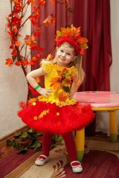 Костюм на праздник осени фото Какие костюмы для девочки вы можете предложить для "Осеннего бала" (фото)?