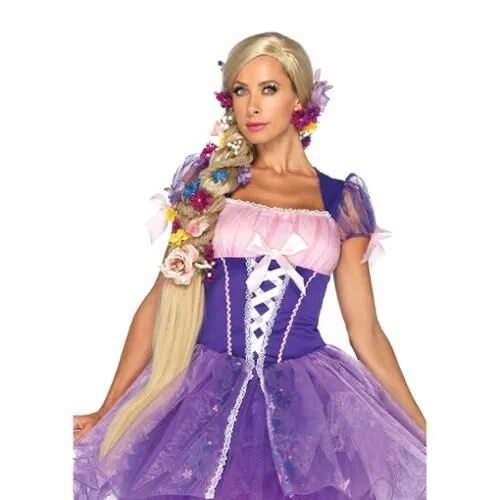 Костюм прическа Thick Braid Rapunzel Adult Wig from #legavenue. #hairstyle #blondewig #blackwig 