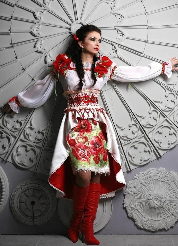 Костюм в русском народном стиле женский платье вышиванка - Google Search Schöne kleider, Ethno style, Kleider