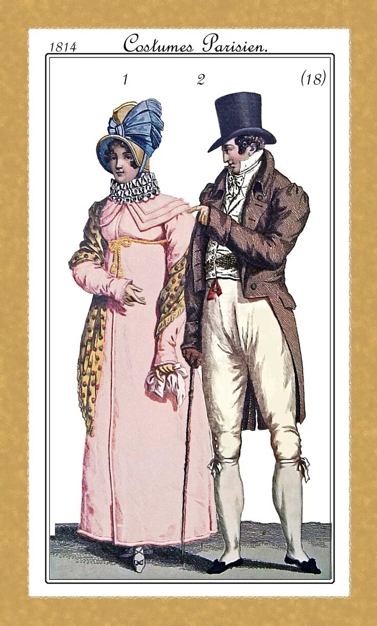 Костюм в стиле ампир мужской 1814 - Costumes Parisiens Regency mens fashion, Regency era fashion, Fashion pla