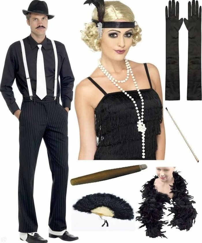 Костюм в стиле гэтсби мужской купить assortment of costumes and accessories, for a 1920s themed party, man in a retro