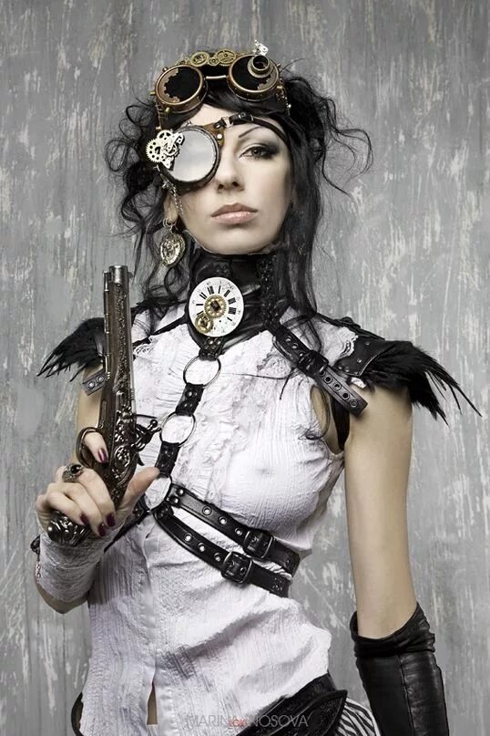 Костюм в стиле киберпанк женский Photographer: Marina Nosova - Model: Katrine... Steampunk couture, Steampunk pho
